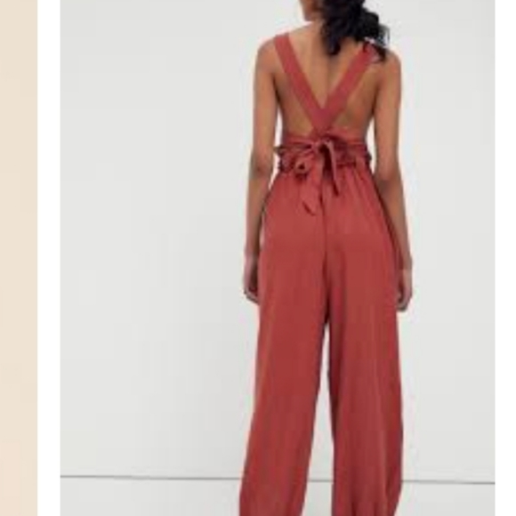 Free People Sienna Smocked Jumpsuit NWT Size Small - Picture 2 of 9